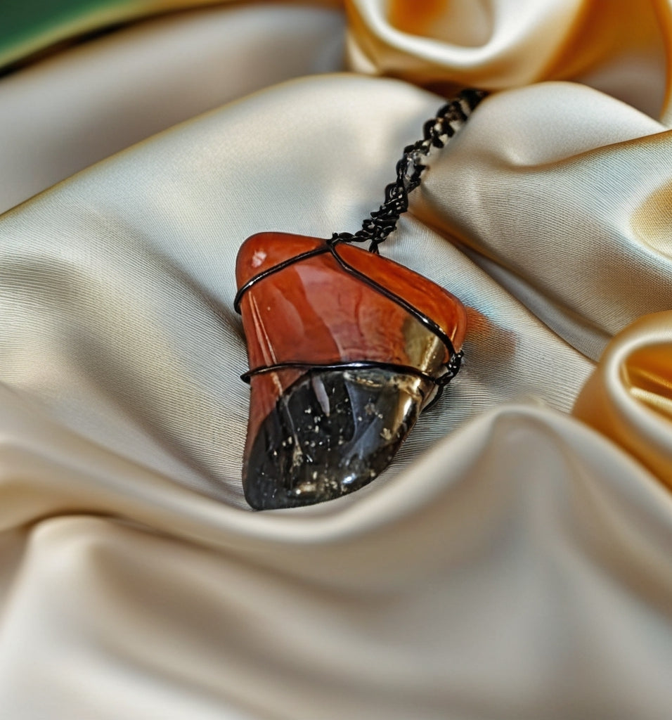 Wire Wrapped Red Jasper Pendant