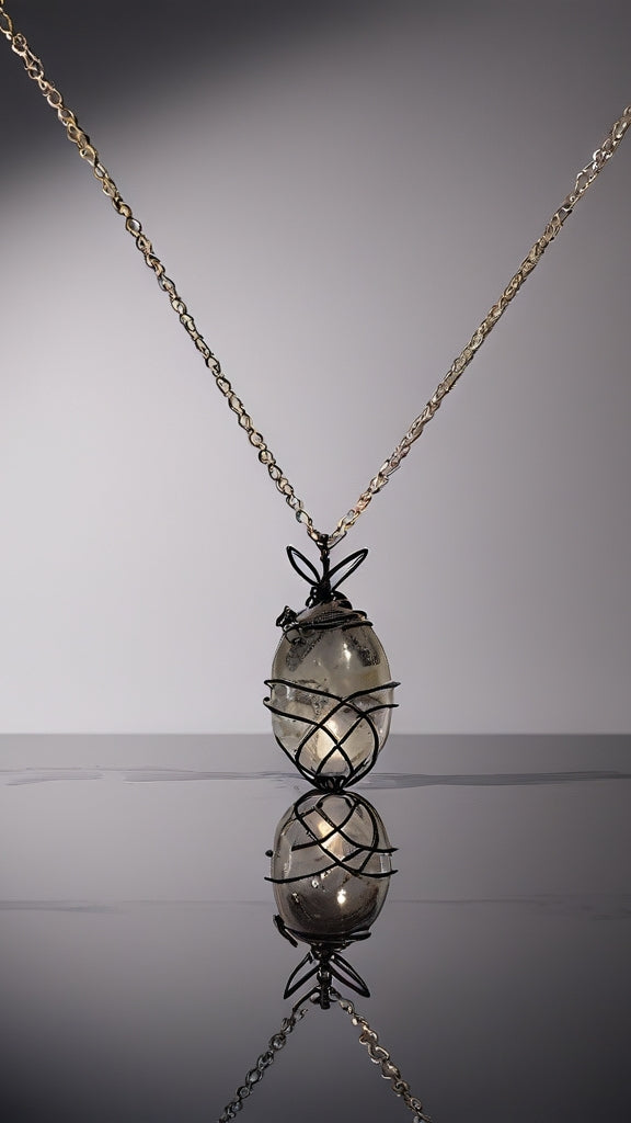 Wire Wrapped Quartz Pendant