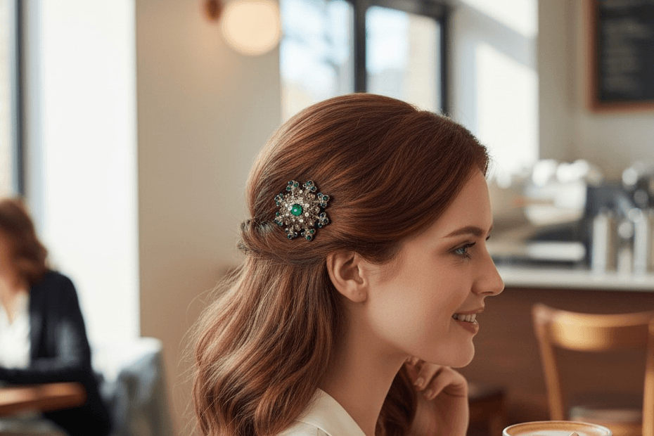 Ornate Gem Barretts