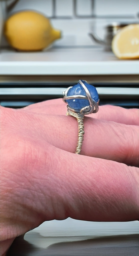 Blue Agate Ring
