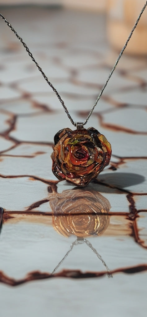 Clay Rose Pendant