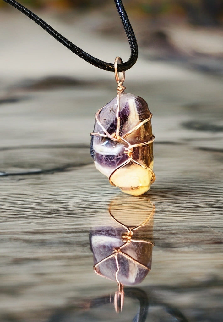Wire Wrapped Amethyst Pendant