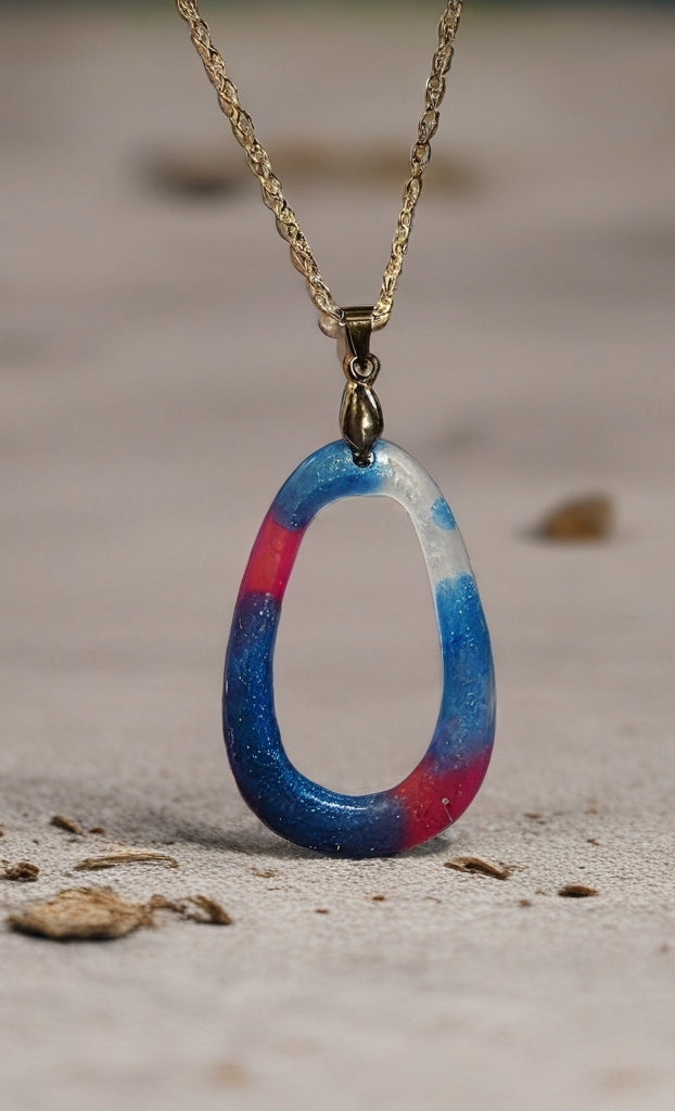 Glowing Teardrop Pendant Necklace