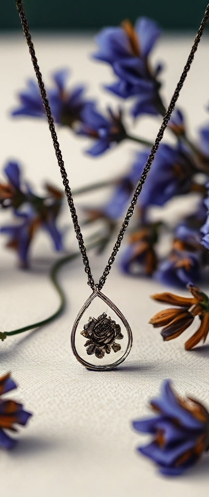 Rose Silhouette Pendant