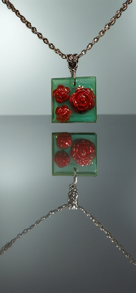 Turquoise Rose Garden Jewelry Set