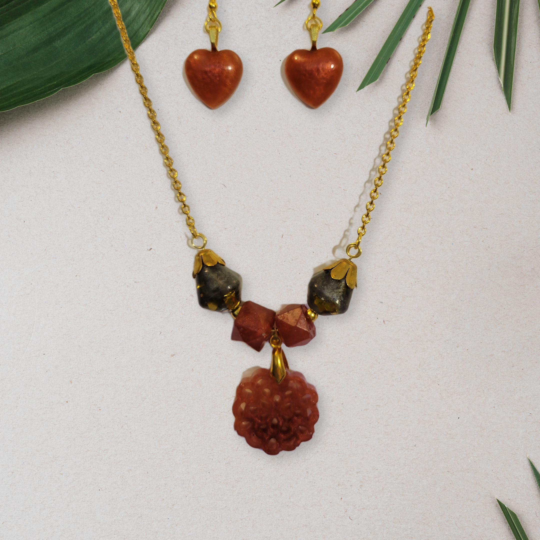Crimson Mandala Jewelry Set