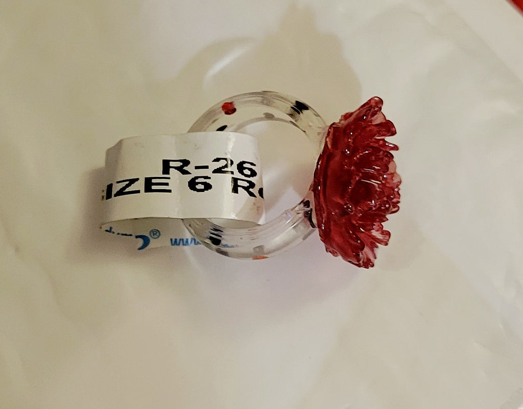 Red Carnation Ring- size 6