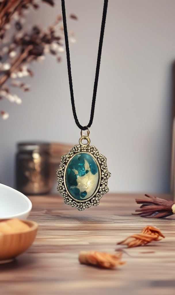 Antique Marble Jewelry Set- Blue/White