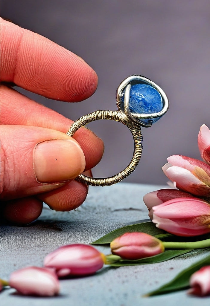 Blue Agate Ring