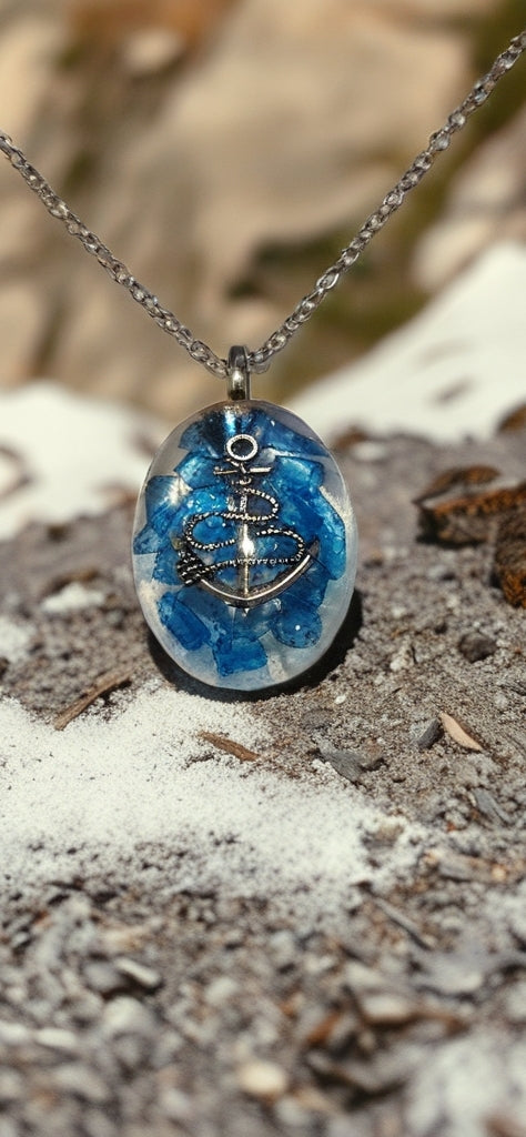 Blue Anchor Pendant