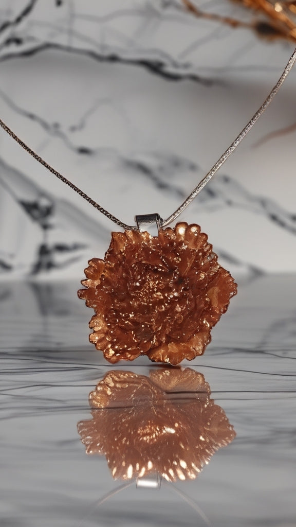 Copper Carnation Pendant