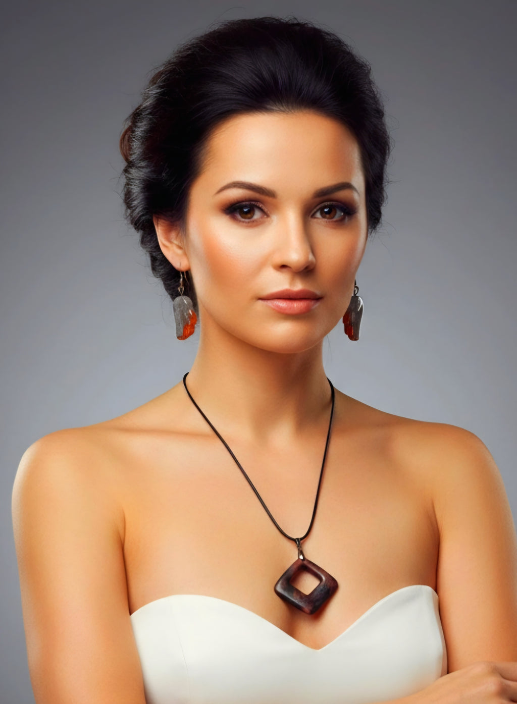 Red Swirl Jewelry Set