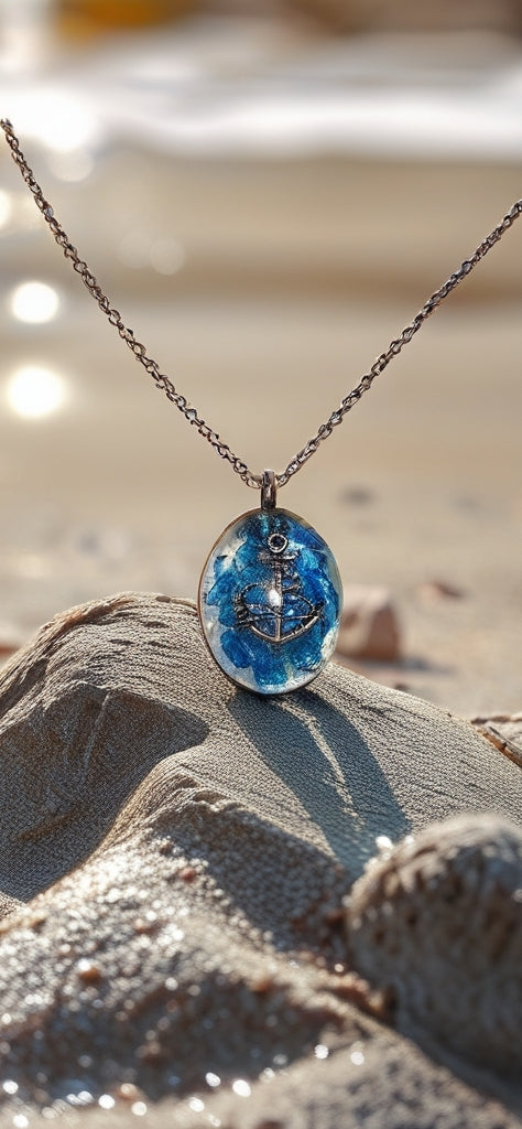 Blue Anchor Pendant