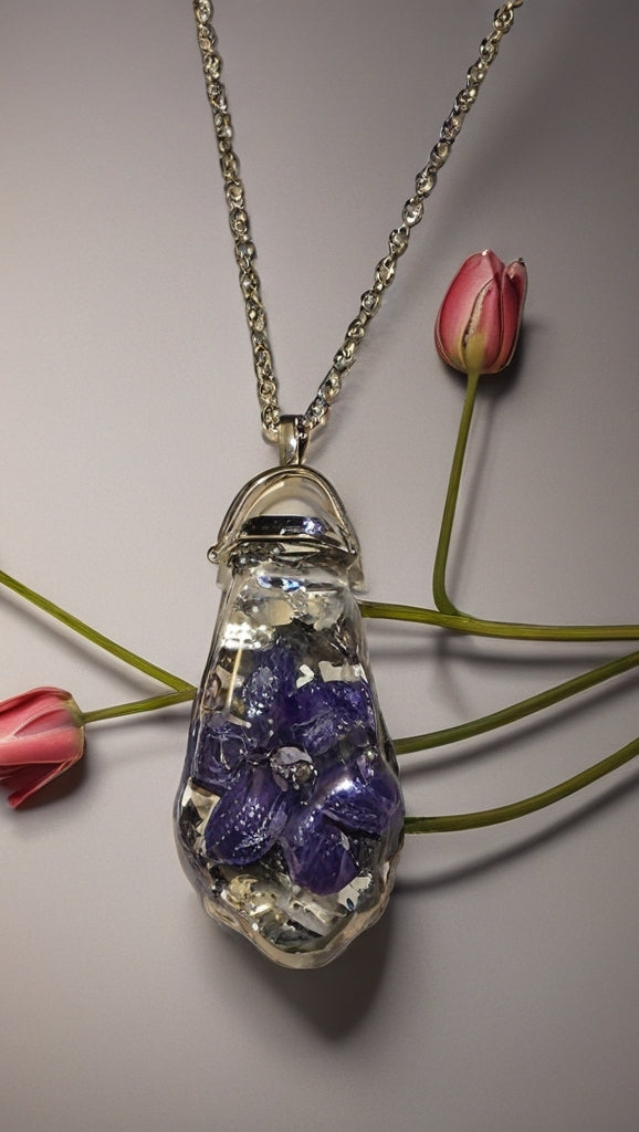 Glass Azalea Jewelry Set