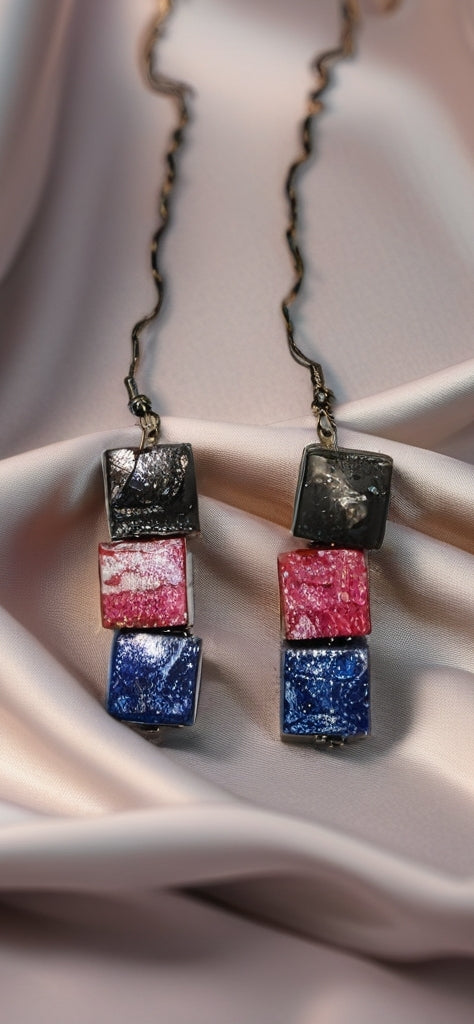Marbled Clay Jewelry Set
