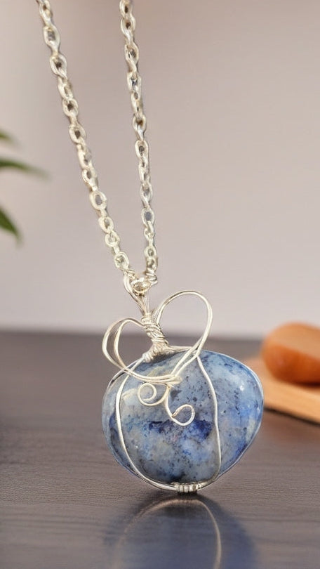 Wire Wrapped Sodalite Pendant