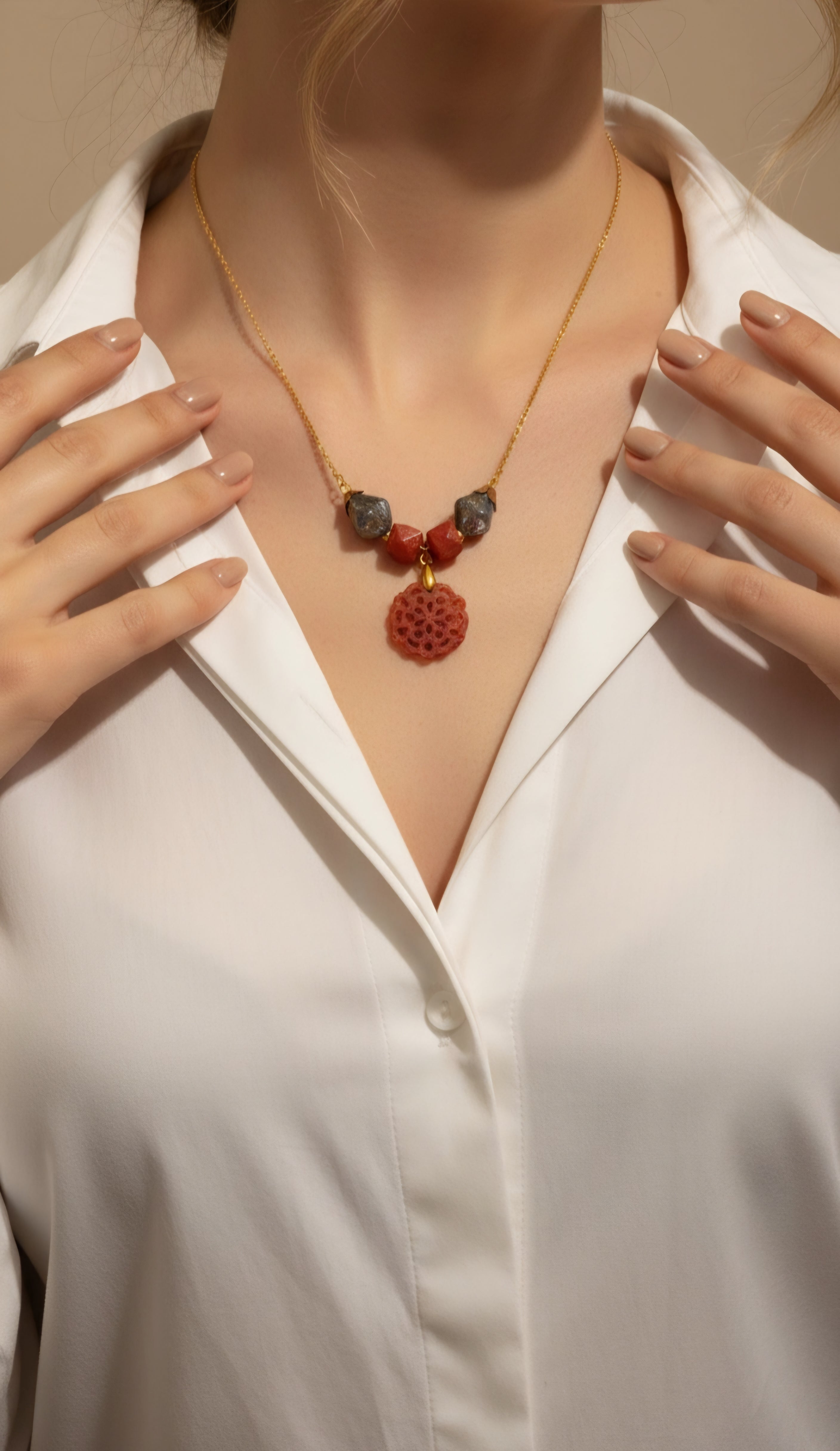 Crimson Mandala Jewelry Set