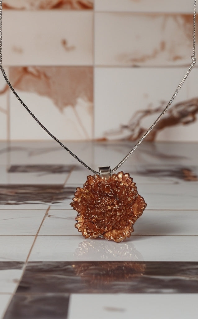 Copper Carnation Pendant