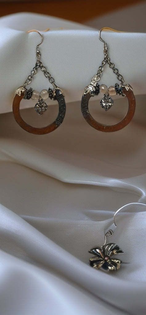 Crimson Hoop Dangles